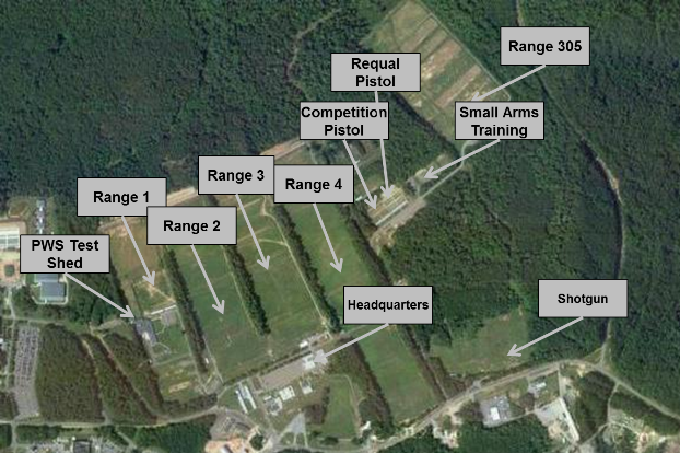 Recreational Firing Ranges Map